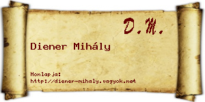 Diener Mihály névjegykártya